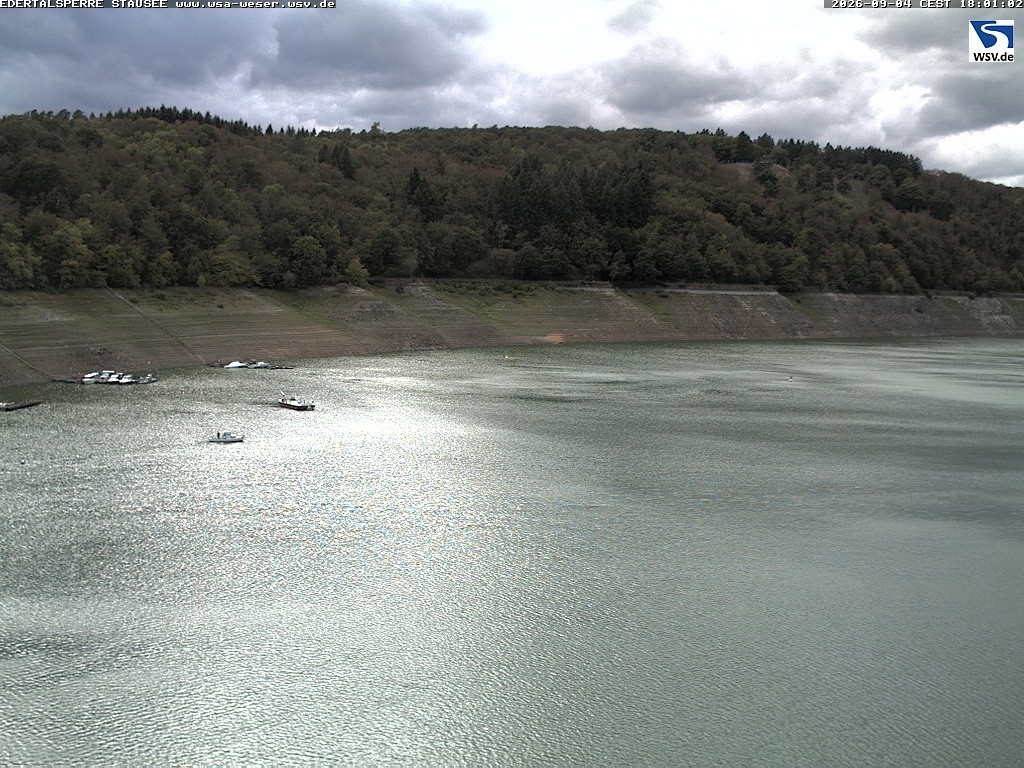 Archiv Foto Webcam Edertalsperre: Blick auf den Edersee