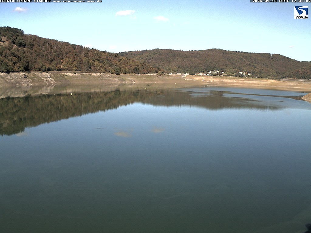Archiv Foto Webcam Edertalsperre: Blick auf den Edersee