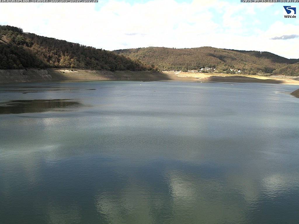 Archiv Foto Webcam Edertalsperre: Blick auf den Edersee