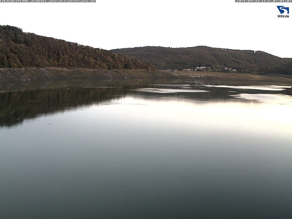 Archiv Foto Webcam Edertalsperre: Blick auf den Edersee
