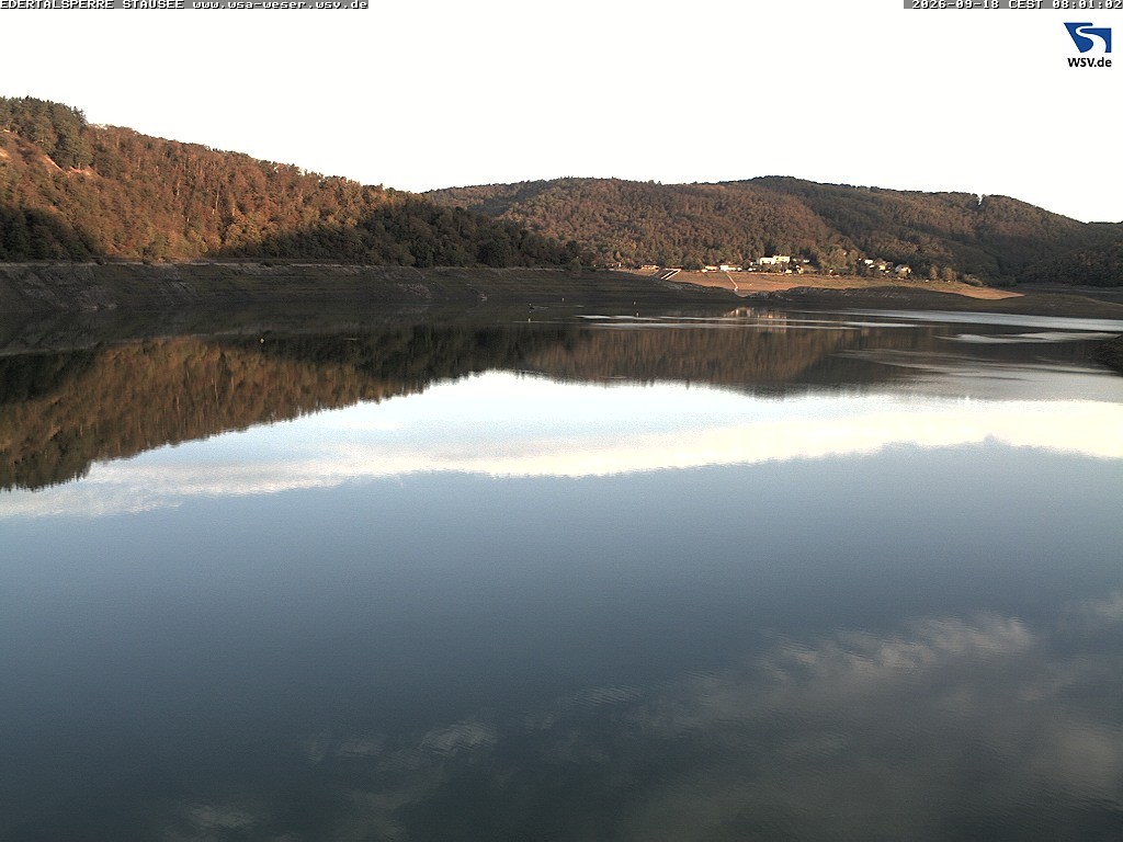 Archiv Foto Webcam Edertalsperre: Blick auf den Edersee