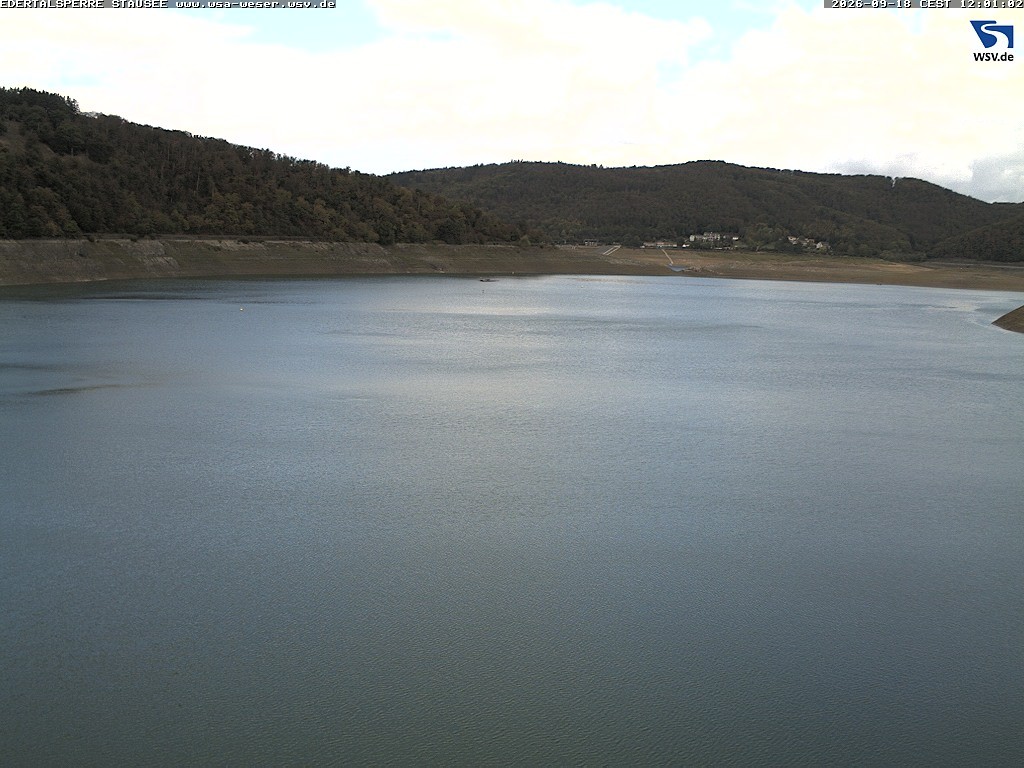 Archiv Foto Webcam Edertalsperre: Blick auf den Edersee