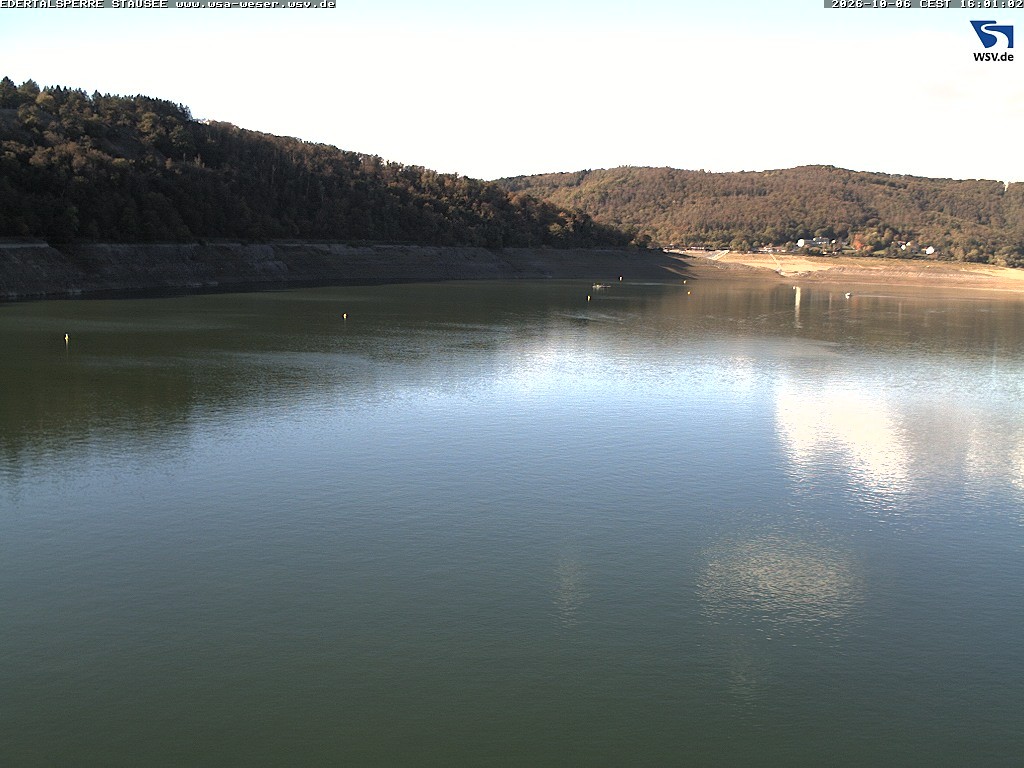 Archiv Foto Webcam Edertalsperre: Blick auf den Edersee