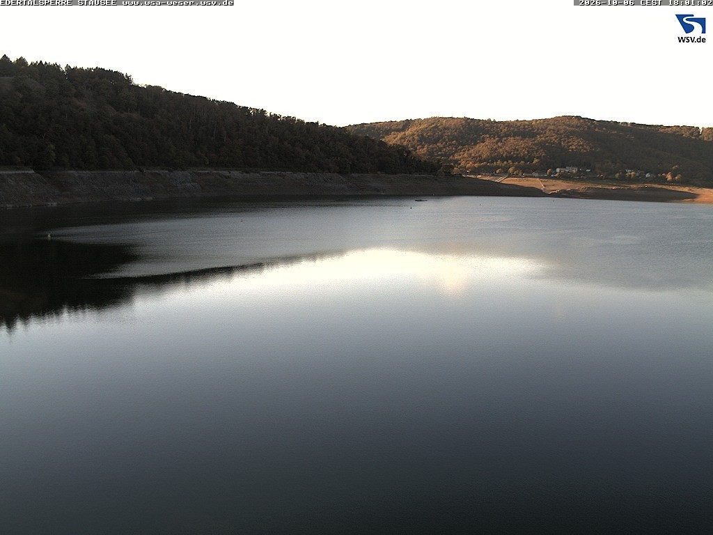 Archiv Foto Webcam Edertalsperre: Blick auf den Edersee