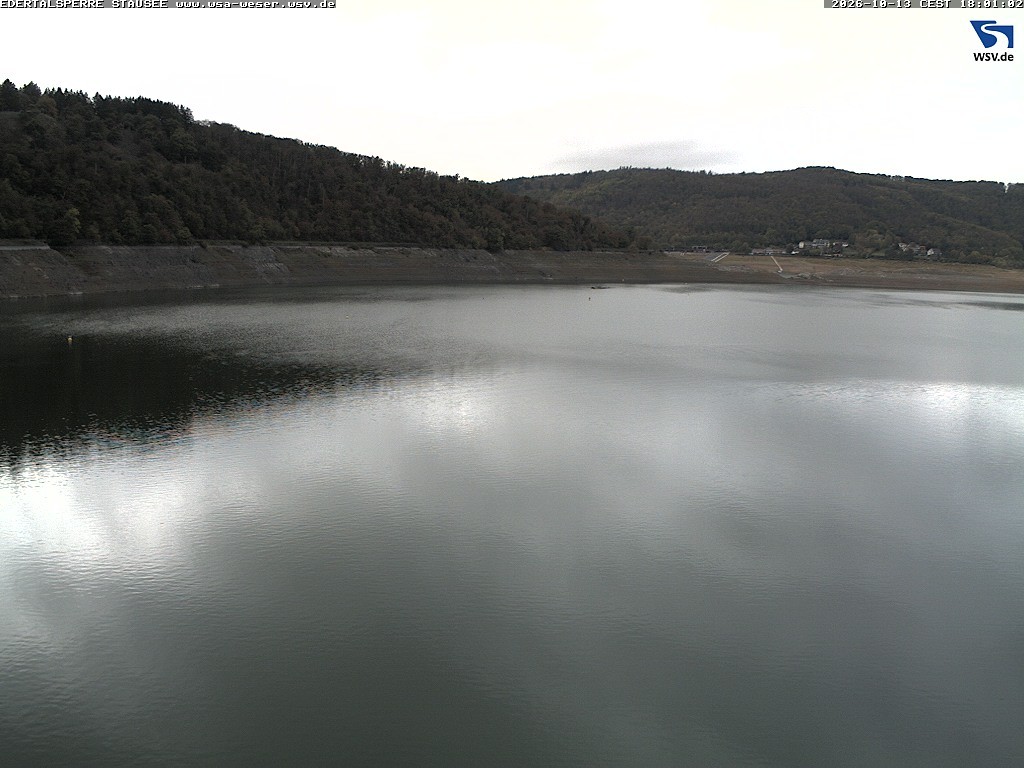 Archiv Foto Webcam Edertalsperre: Blick auf den Edersee