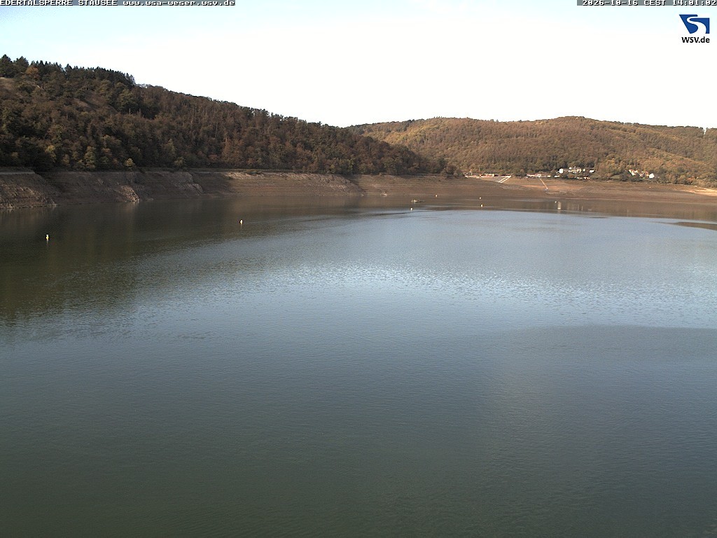 Archiv Foto Webcam Edertalsperre: Blick auf den Edersee