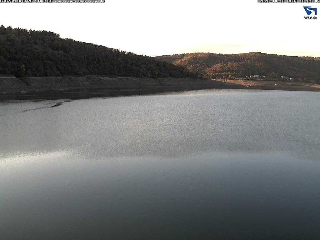 Archiv Foto Webcam Edertalsperre: Blick auf den Edersee