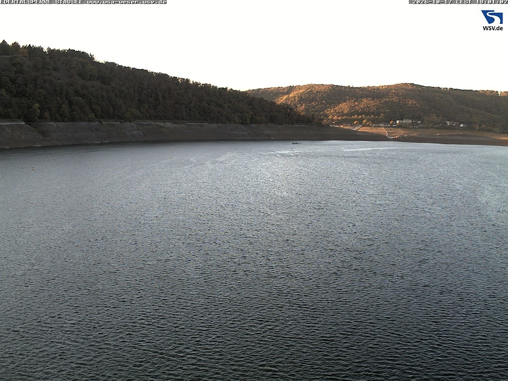 Archiv Foto Webcam Edertalsperre: Blick auf den Edersee