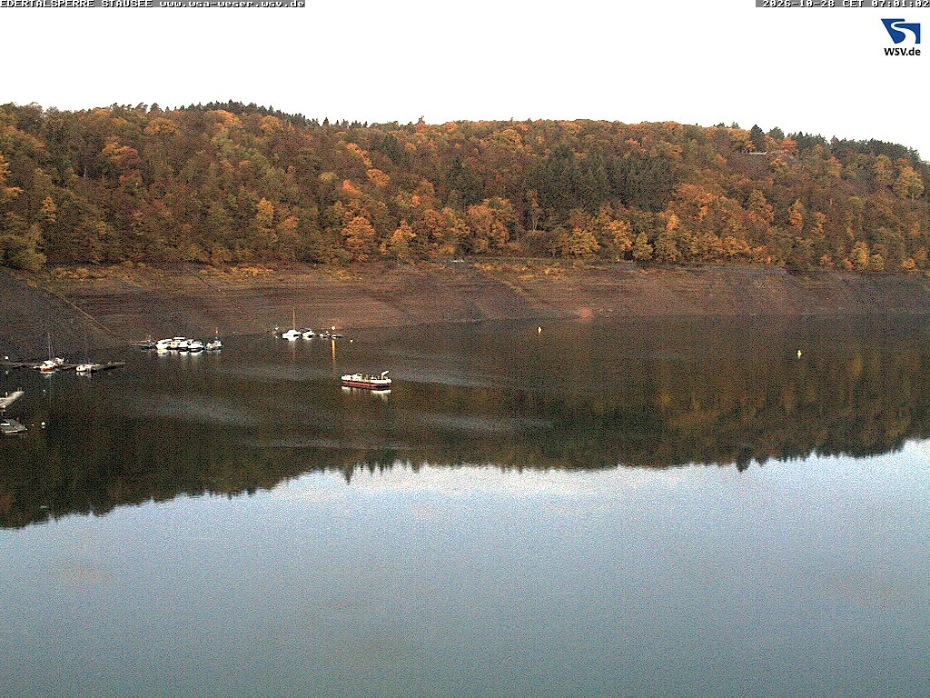 Archiv Foto Webcam Edertalsperre: Blick auf den Edersee