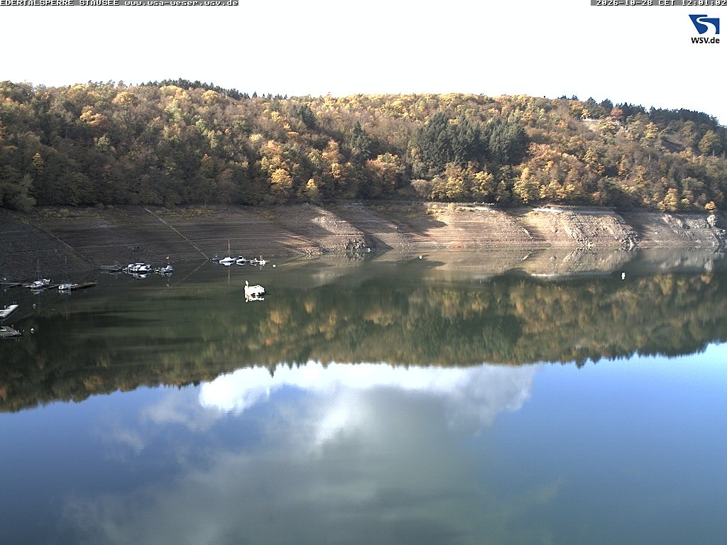Archiv Foto Webcam Edertalsperre: Blick auf den Edersee