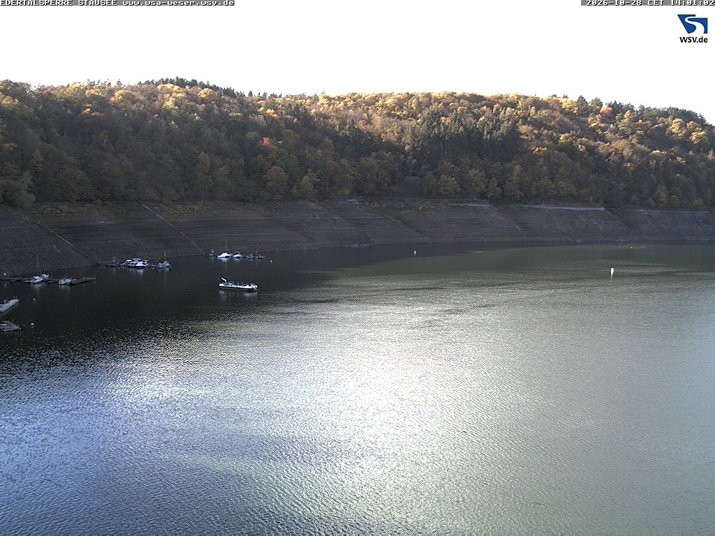 Archiv Foto Webcam Edertalsperre: Blick auf den Edersee