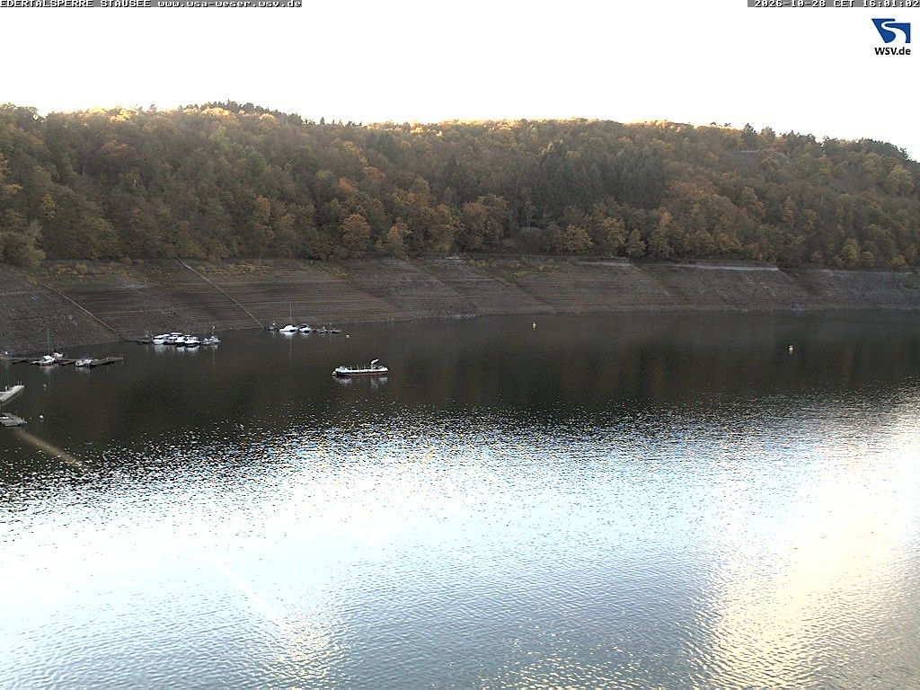 Archiv Foto Webcam Edertalsperre: Blick auf den Edersee