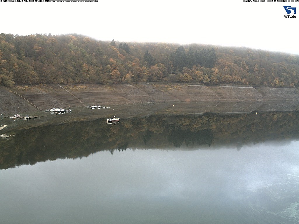 Archiv Foto Webcam Edertalsperre: Blick auf den Edersee