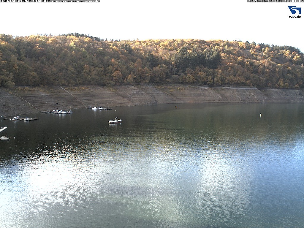 Archiv Foto Webcam Edertalsperre: Blick auf den Edersee