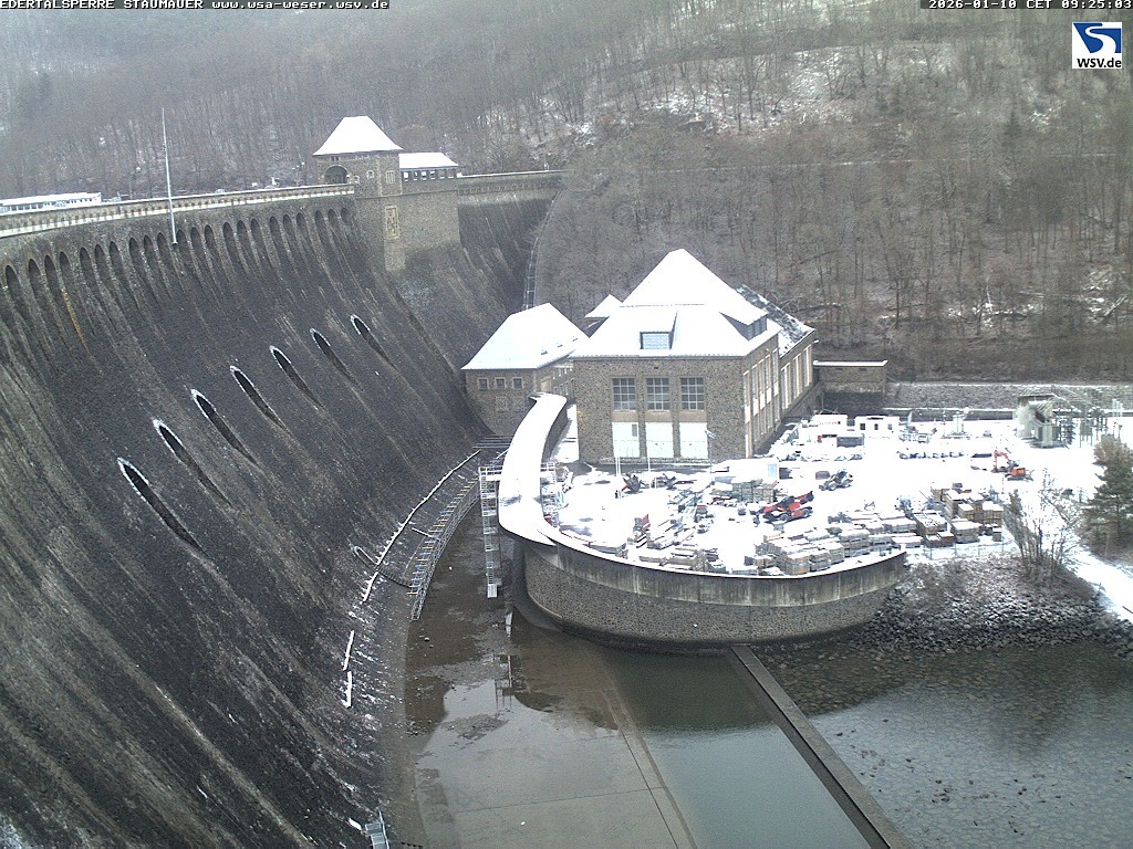 Archiv Foto Webcam Staumauer am Edersee
