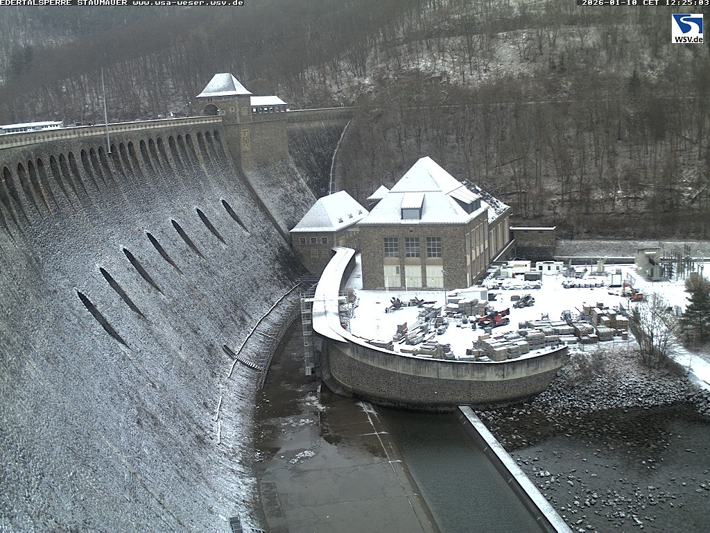Archiv Foto Webcam Staumauer am Edersee