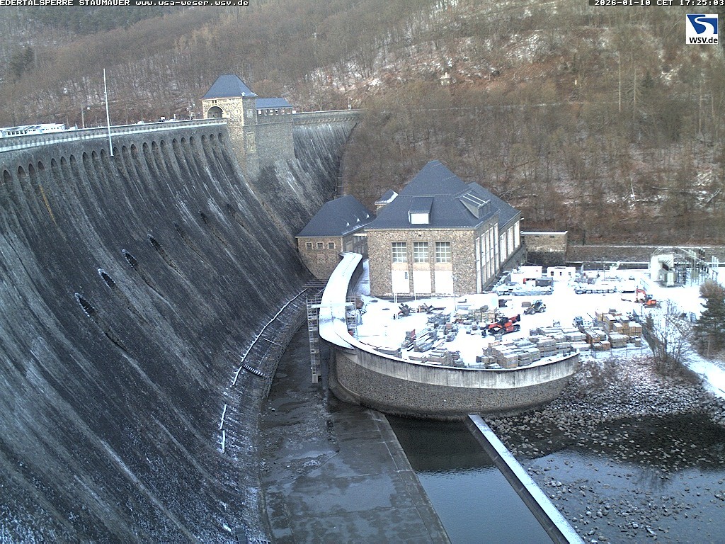 Archiv Foto Webcam Staumauer am Edersee