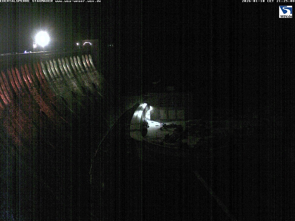 Archiv Foto Webcam Staumauer am Edersee
