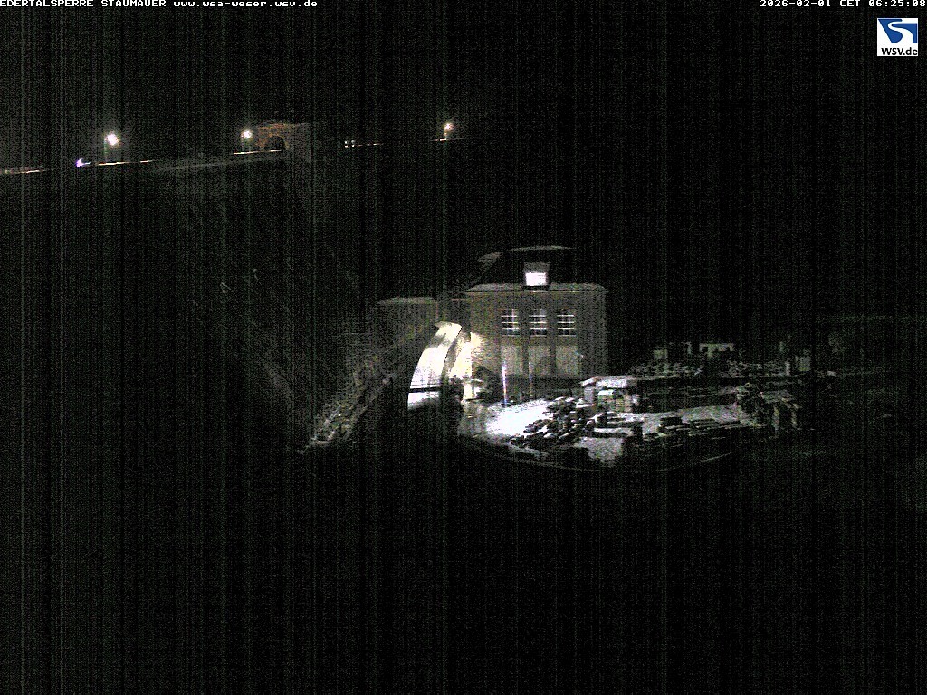 Archiv Foto Webcam Staumauer am Edersee