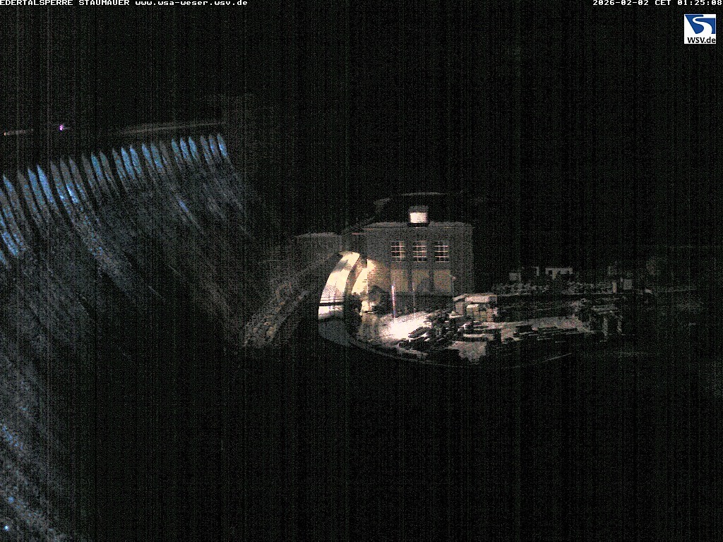 Archiv Foto Webcam Staumauer am Edersee