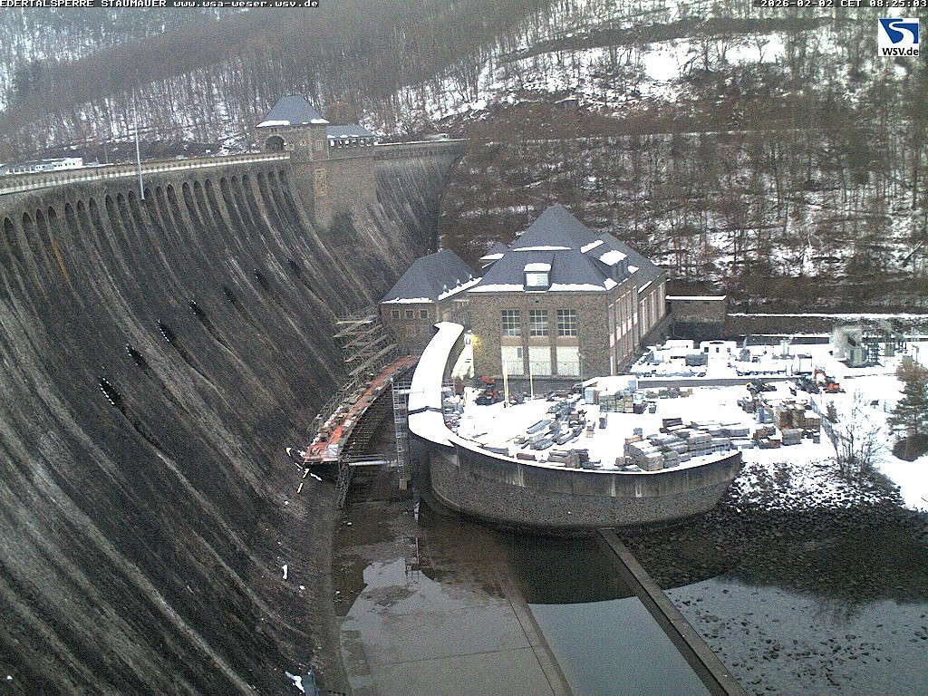 Archiv Foto Webcam Staumauer am Edersee