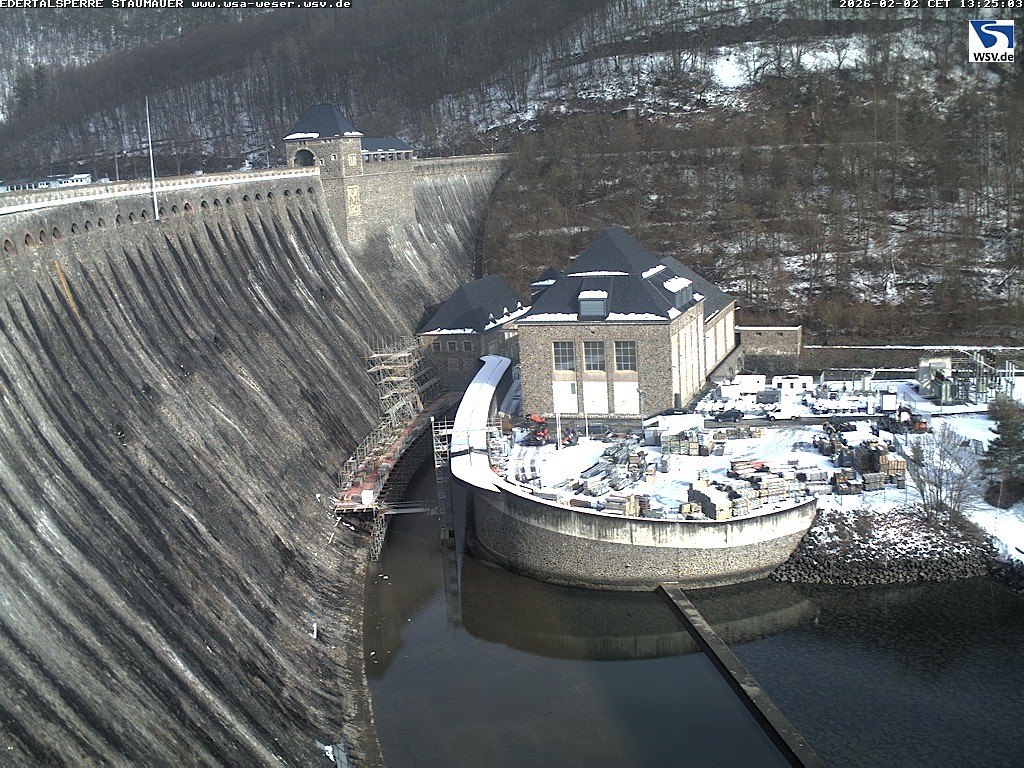 Archiv Foto Webcam Staumauer am Edersee