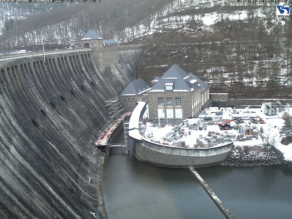 Archiv Foto Webcam Staumauer am Edersee