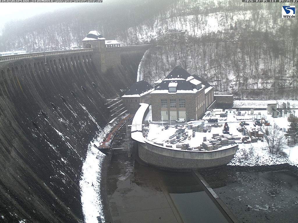 Archiv Foto Webcam Staumauer am Edersee