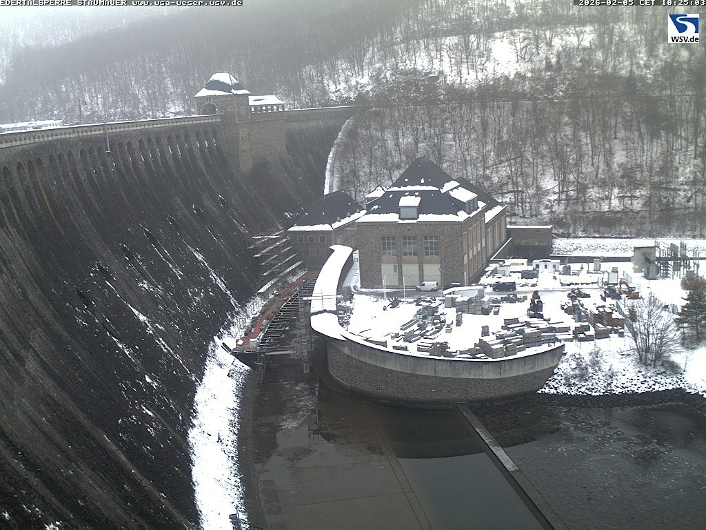 Archiv Foto Webcam Staumauer am Edersee