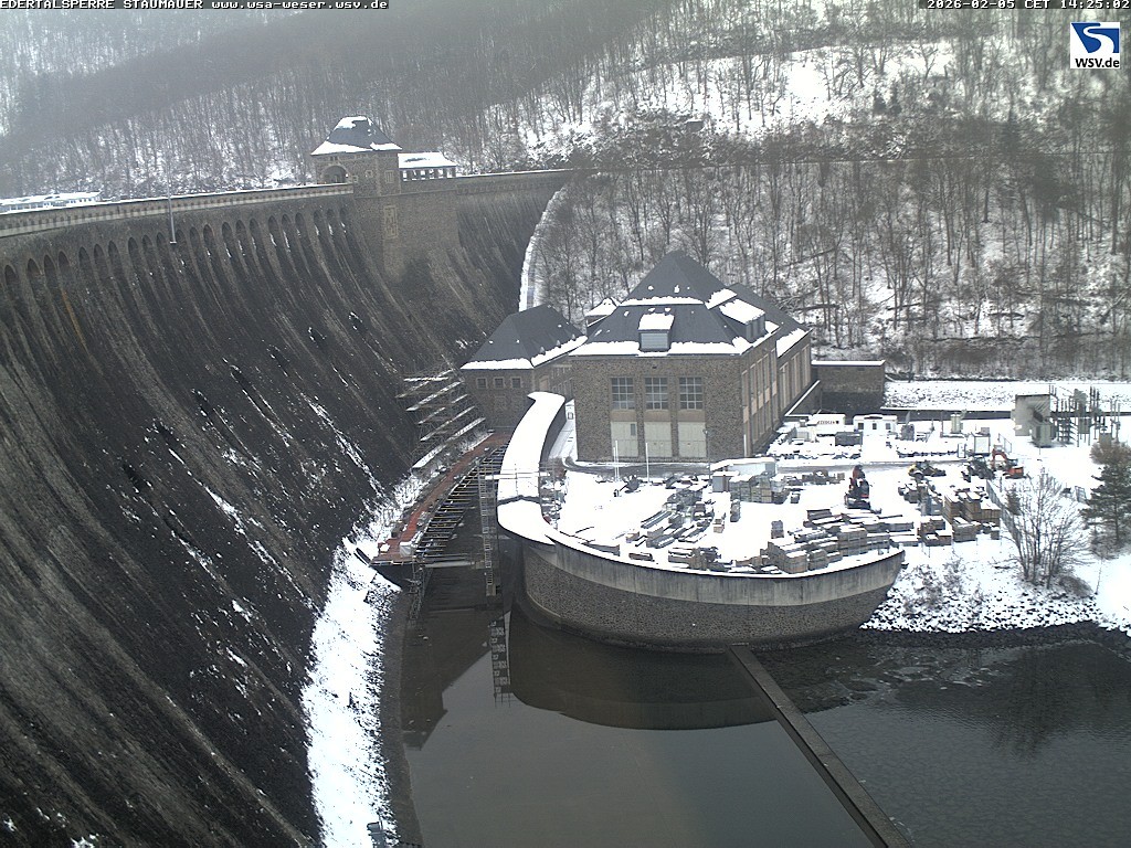 Archiv Foto Webcam Staumauer am Edersee