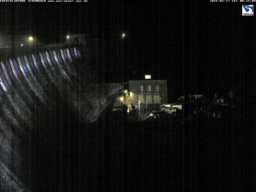 Archived image Webcam Lake Eder: View Dam
