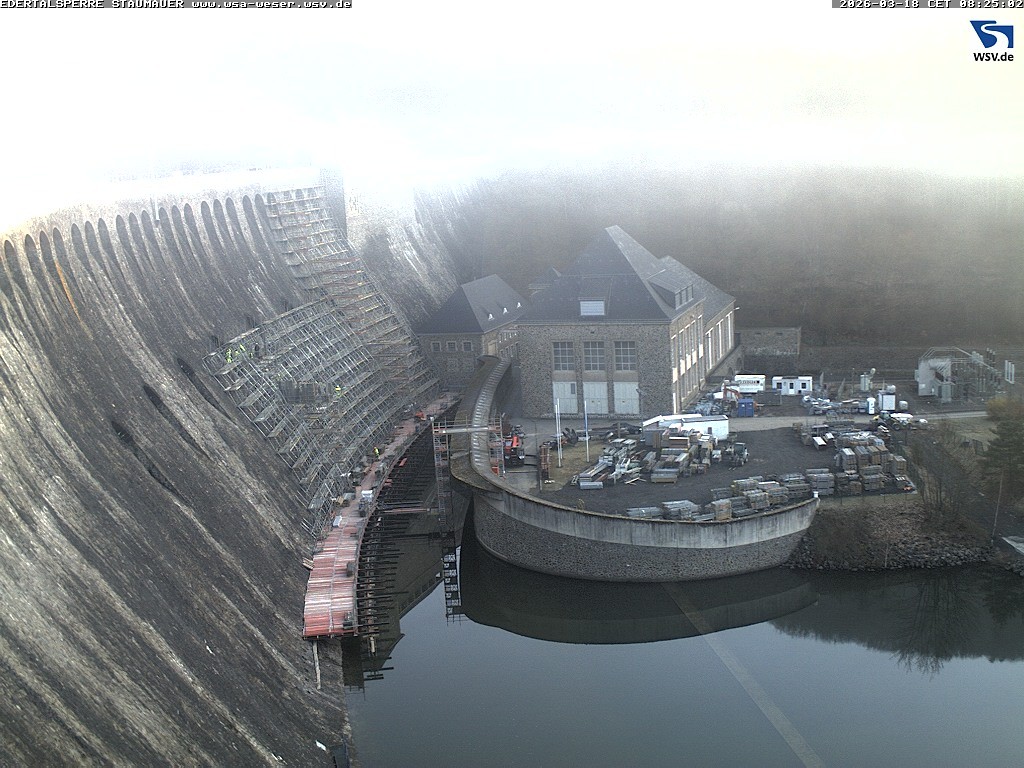 Archiv Foto Webcam Staumauer am Edersee