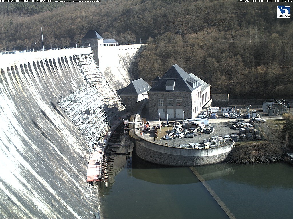 Archiv Foto Webcam Staumauer am Edersee