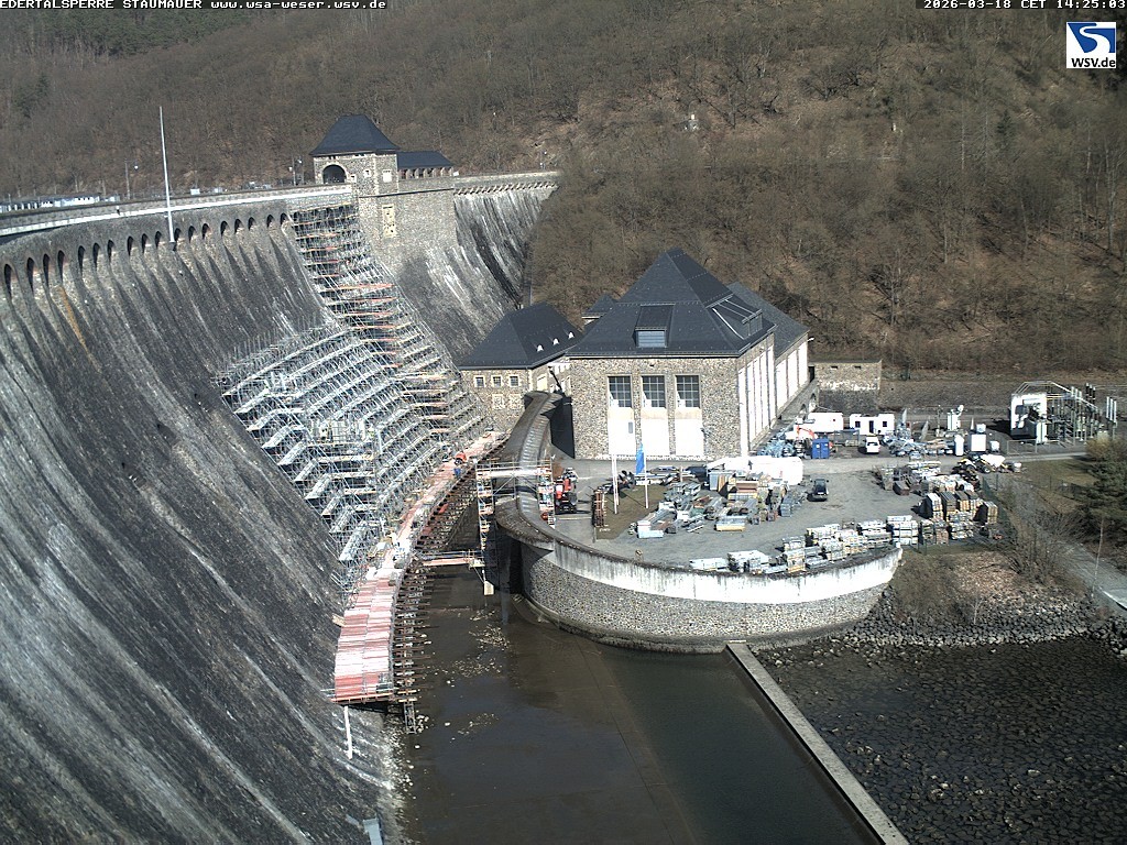 Archiv Foto Webcam Staumauer am Edersee