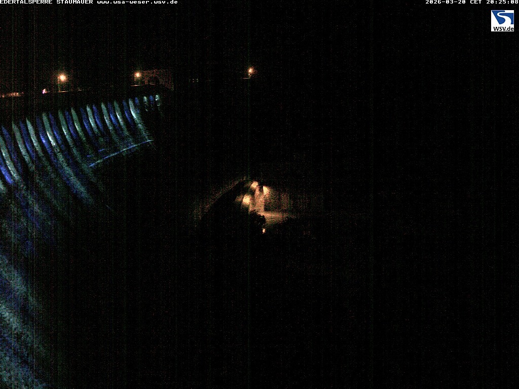 Archiv Foto Webcam Staumauer am Edersee