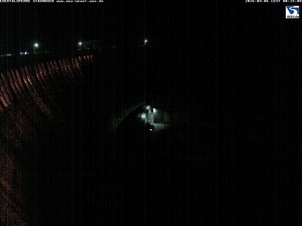 Archived image Webcam Lake Eder: View Dam