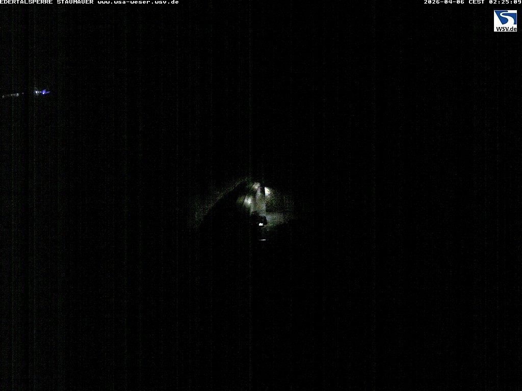 Archived image Webcam Lake Eder: View Dam