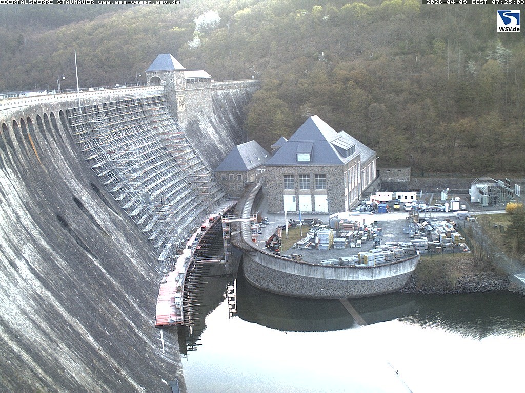 Archiv Foto Webcam Staumauer am Edersee
