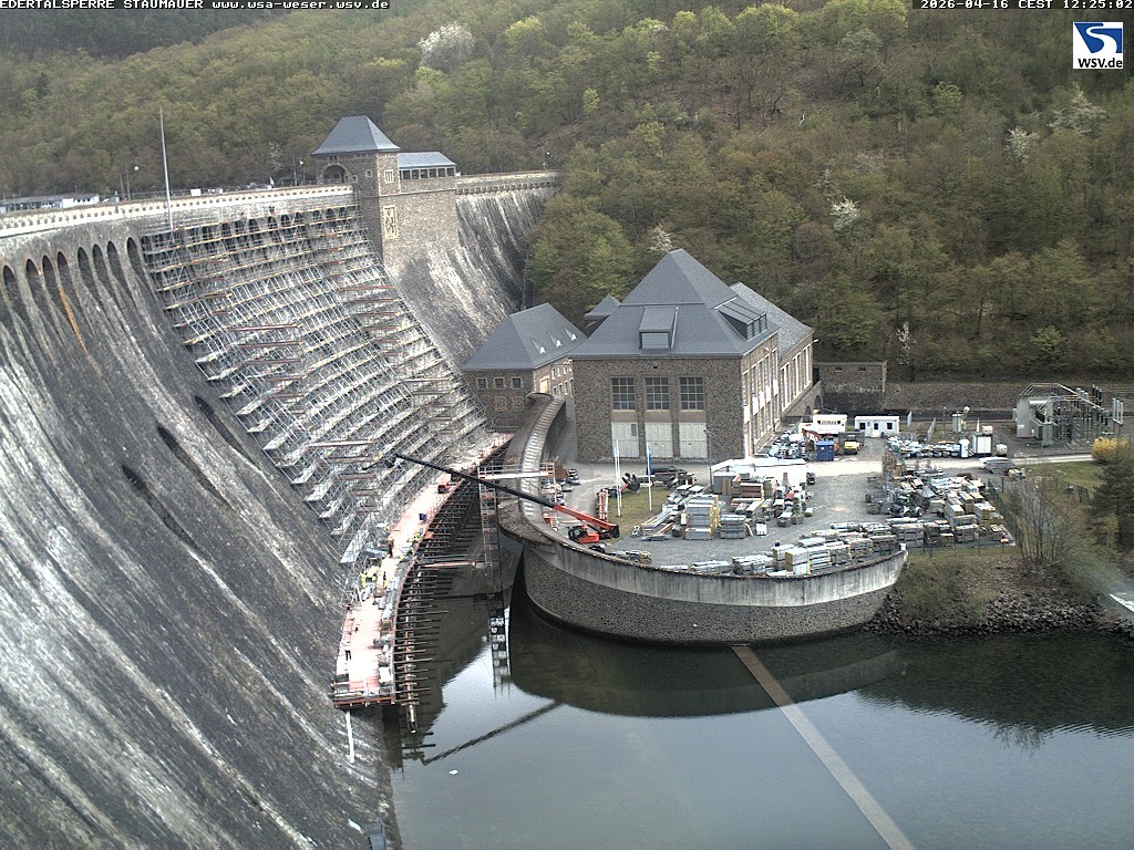 Archiv Foto Webcam Staumauer am Edersee