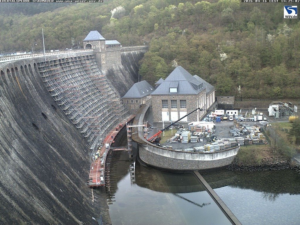 Archiv Foto Webcam Staumauer am Edersee