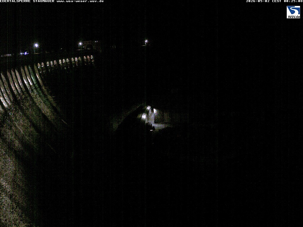 Archiv Foto Webcam Staumauer am Edersee
