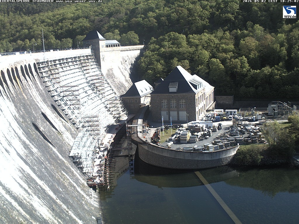 Archiv Foto Webcam Staumauer am Edersee