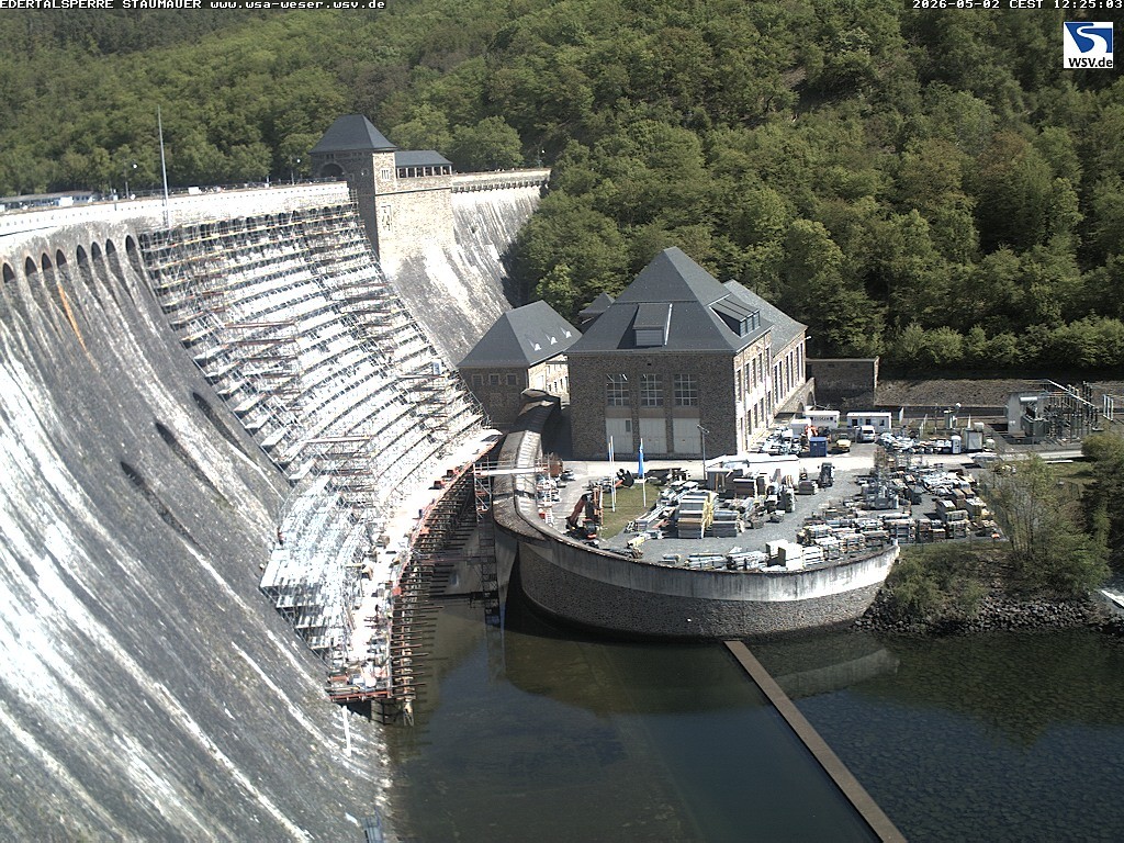 Archiv Foto Webcam Staumauer am Edersee