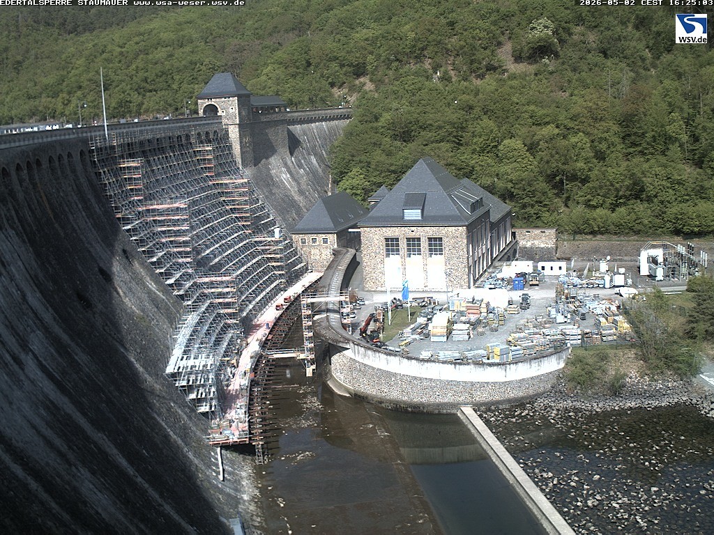 Archiv Foto Webcam Staumauer am Edersee