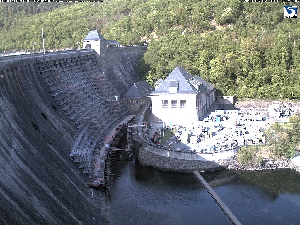 Archiv Foto Webcam Staumauer am Edersee