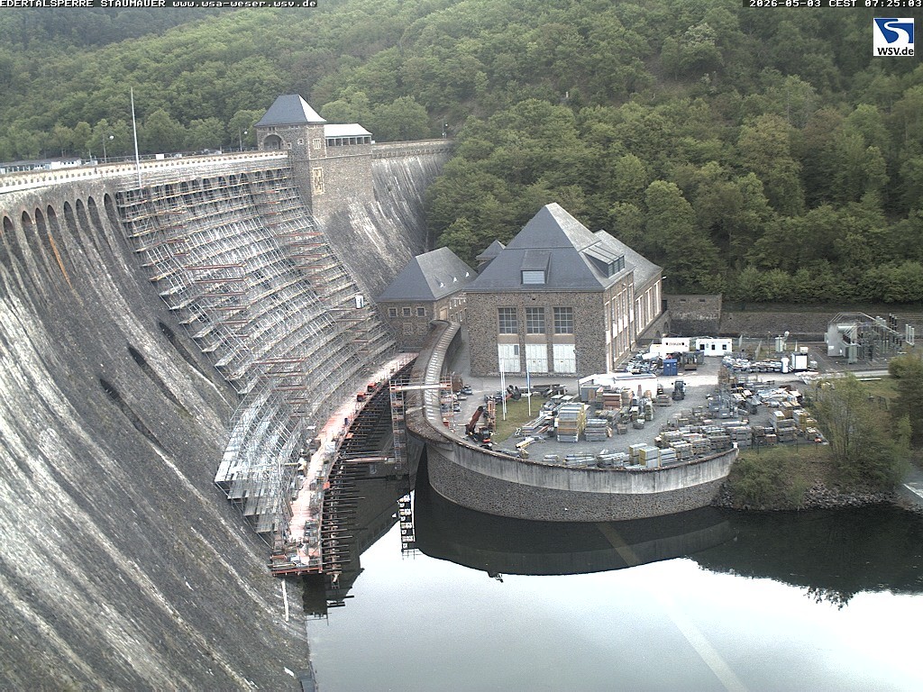 Archiv Foto Webcam Staumauer am Edersee