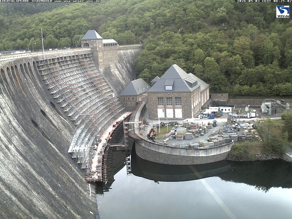 Archiv Foto Webcam Staumauer am Edersee