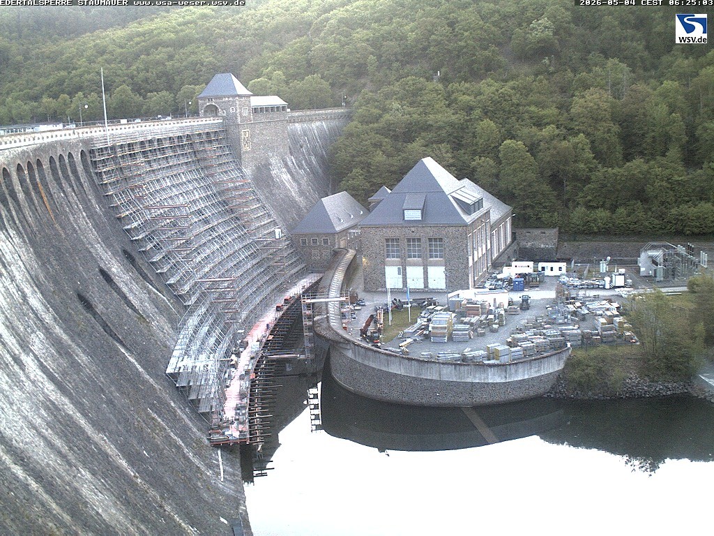 Archiv Foto Webcam Staumauer am Edersee