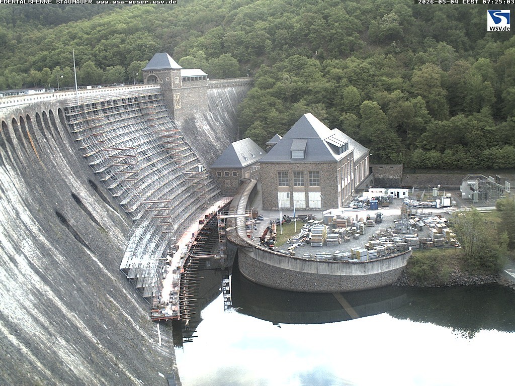 Archiv Foto Webcam Staumauer am Edersee