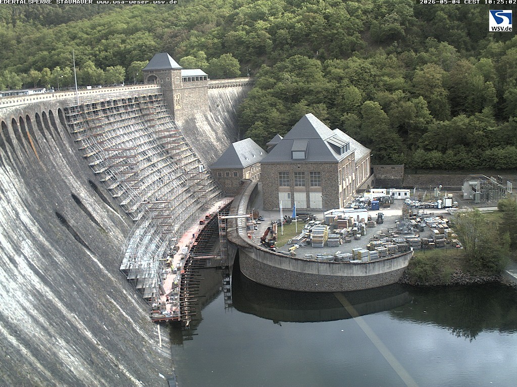 Archiv Foto Webcam Staumauer am Edersee